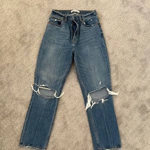 Abercrombie curve love ankle straight ultra high rise jeans